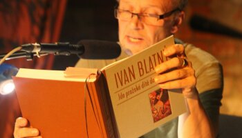 Martin Reiner s Blatným... Foto: Měsíc autorského čtení Ostrava, Facebook